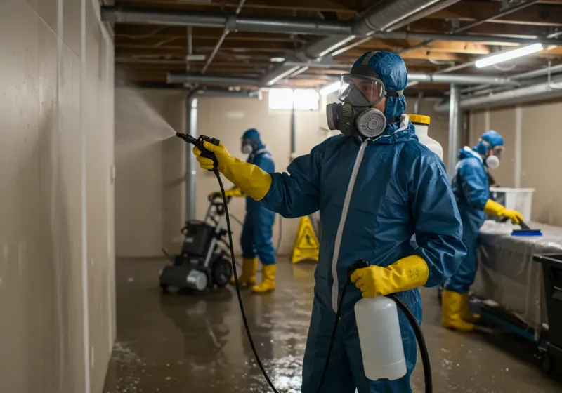 Basement Sanitization and Antimicrobial Treatment process in Heeia, HI